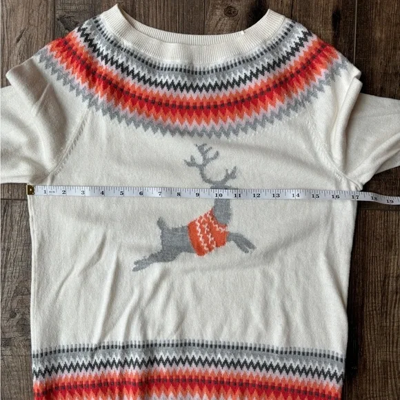 Talbots Reindeer Holiday Christmas Fair Isle Knit Sweater Multicolor Women's S - Picture 4 of 13